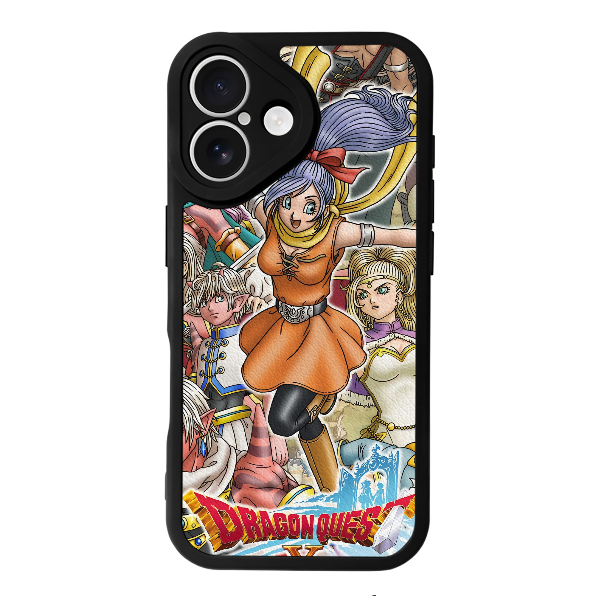 （画像用） ドラゴンクエスト Doragon Kuesuto Dragon Quest 【iPhone 16シリーズ対応】シリコンスマホケース（レザー調） 材質：シリコン